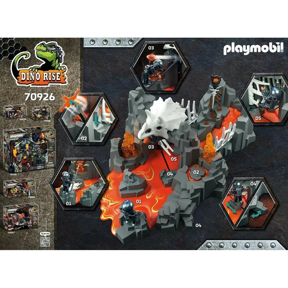 Playset Playmobil Dino Rise Lava Fountain Guardian 70926 - Hračky a Hry Bábiky Postavičky