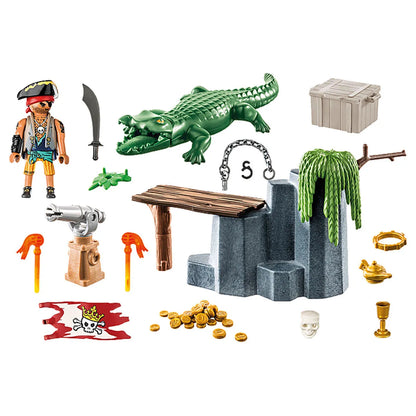 Playset Playmobil Krokodíl Pirát 59 Kusy - Hračky a Hry Bábiky Postavičky