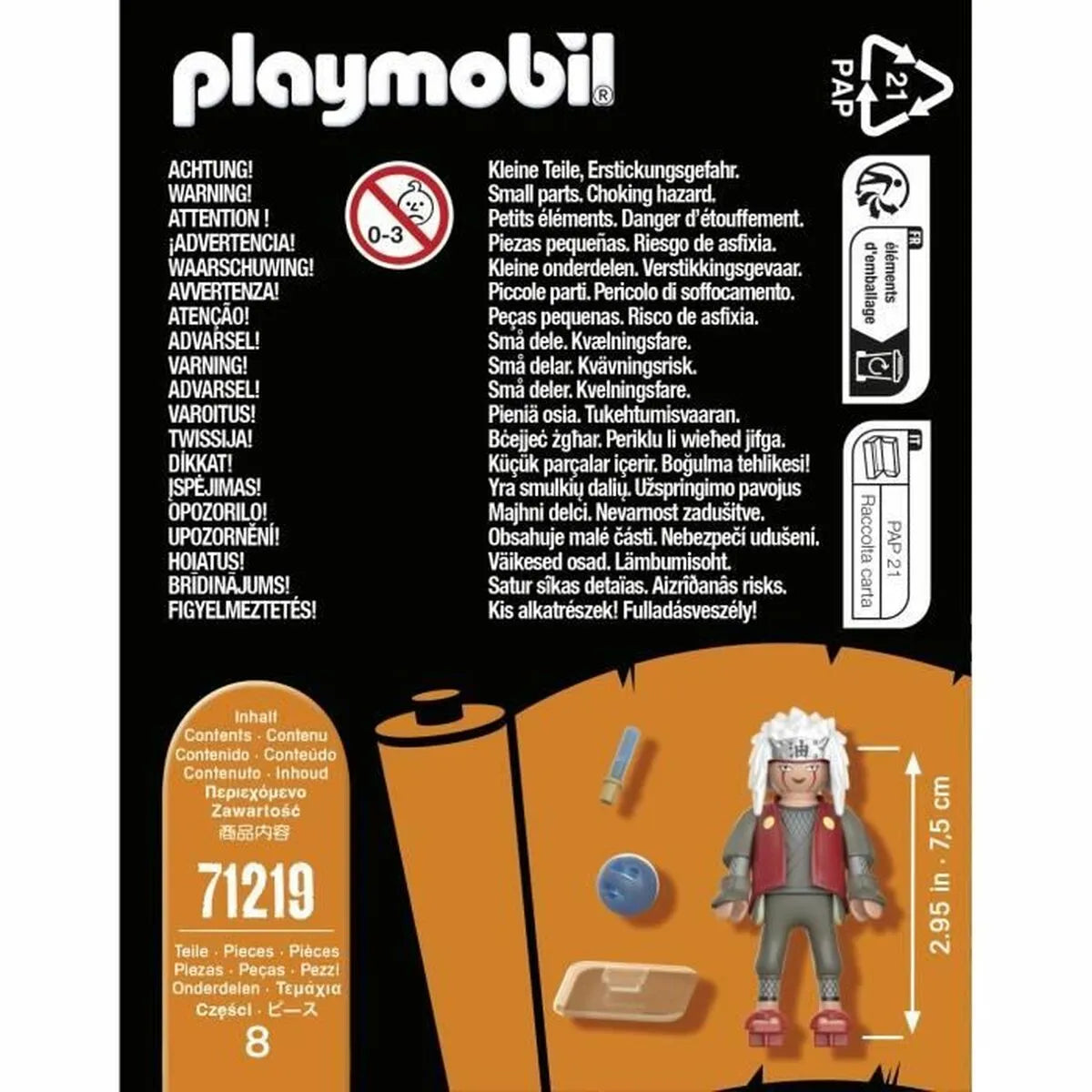 Playset Playmobil Naruto Shippuden - Jiraiya 71219 8 Kusy - Hracie Sady