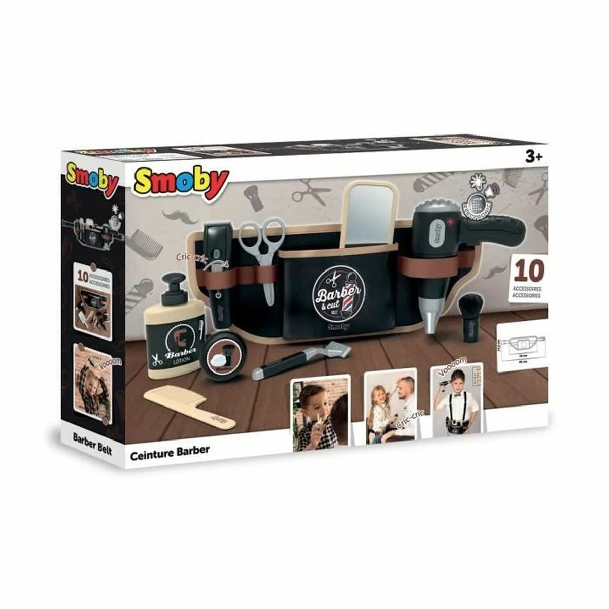 Playset Smoby Barber & Cut Belt čierna - Hračky a Hry Kostýmy Príslušenstvo