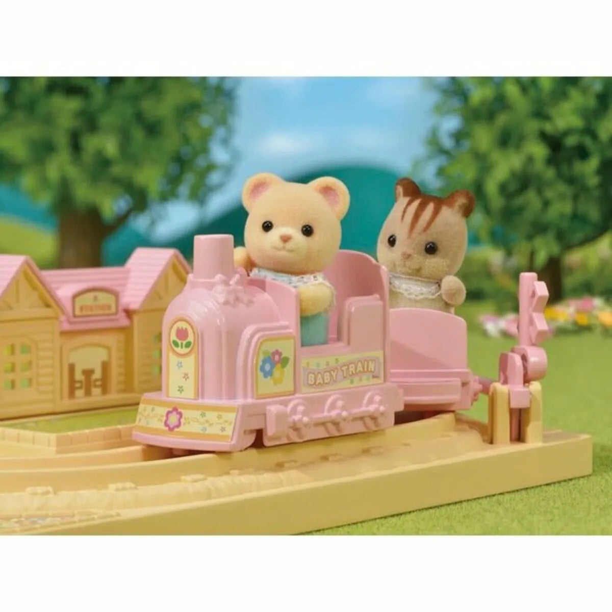 Playset Sylvanian Families The Chu-chu Train And Baby Bear - Bábiky