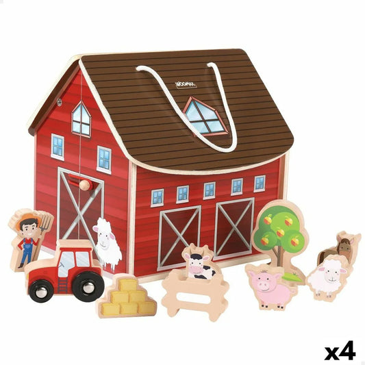 Playset Woomax Farma 19 x 18 Cm 9 Kusy 4 Kusov - Hračky a Hry Bábiky Postavičky