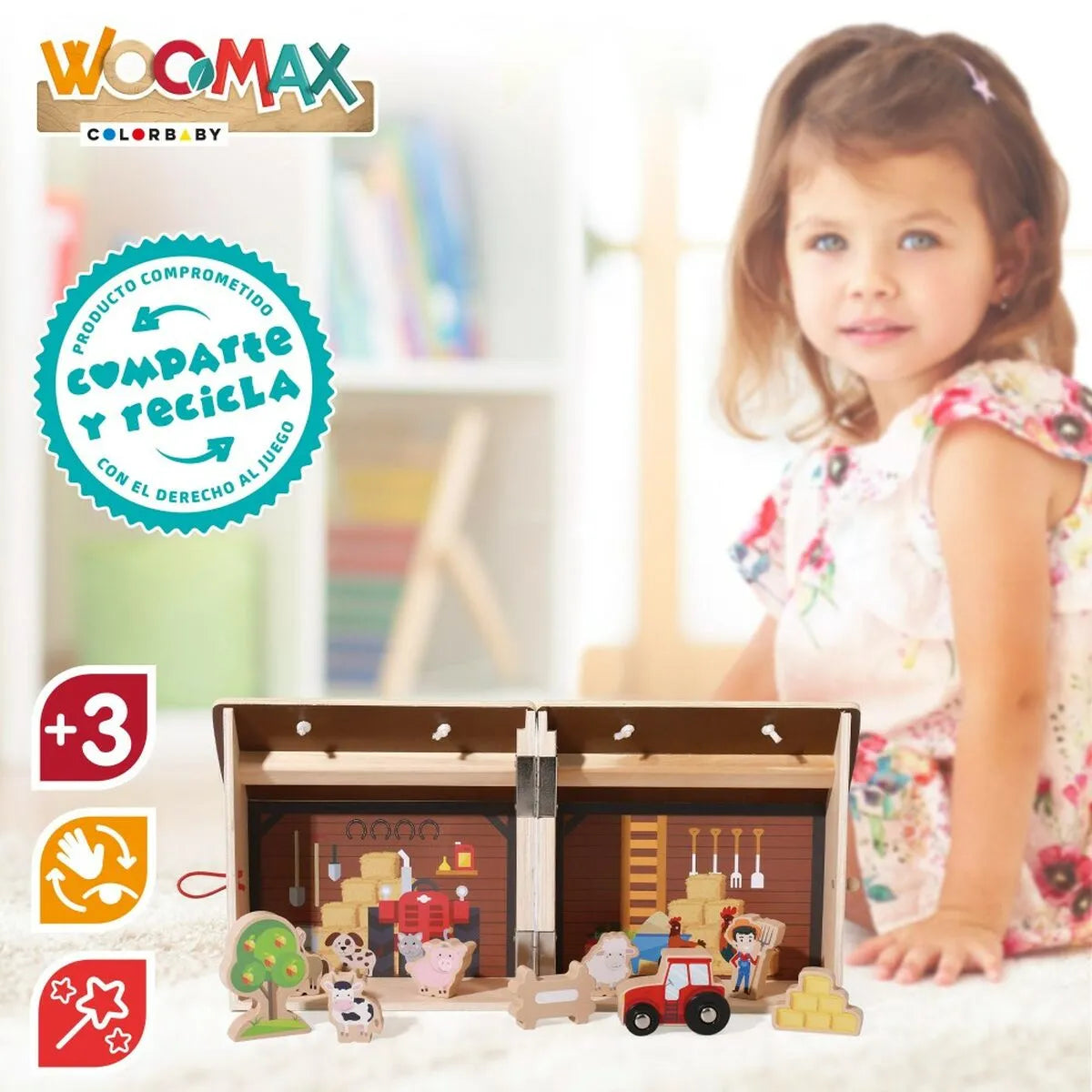 Playset Woomax Farma 19 x 18 Cm 9 Kusy 4 Kusov - Hračky a Hry Bábiky Postavičky