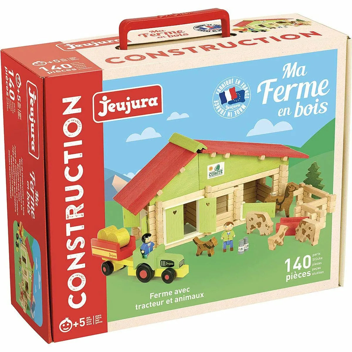 Pohyblivé Figúrky Jeujura Wooden Farm Playset 140 Kusy - Hracie Sady