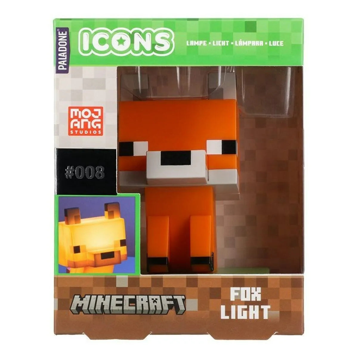 Pohyblivé Figúrky Paladone Minecraft Fox Icon Light - Hračky a Hry Bábiky Postavičky