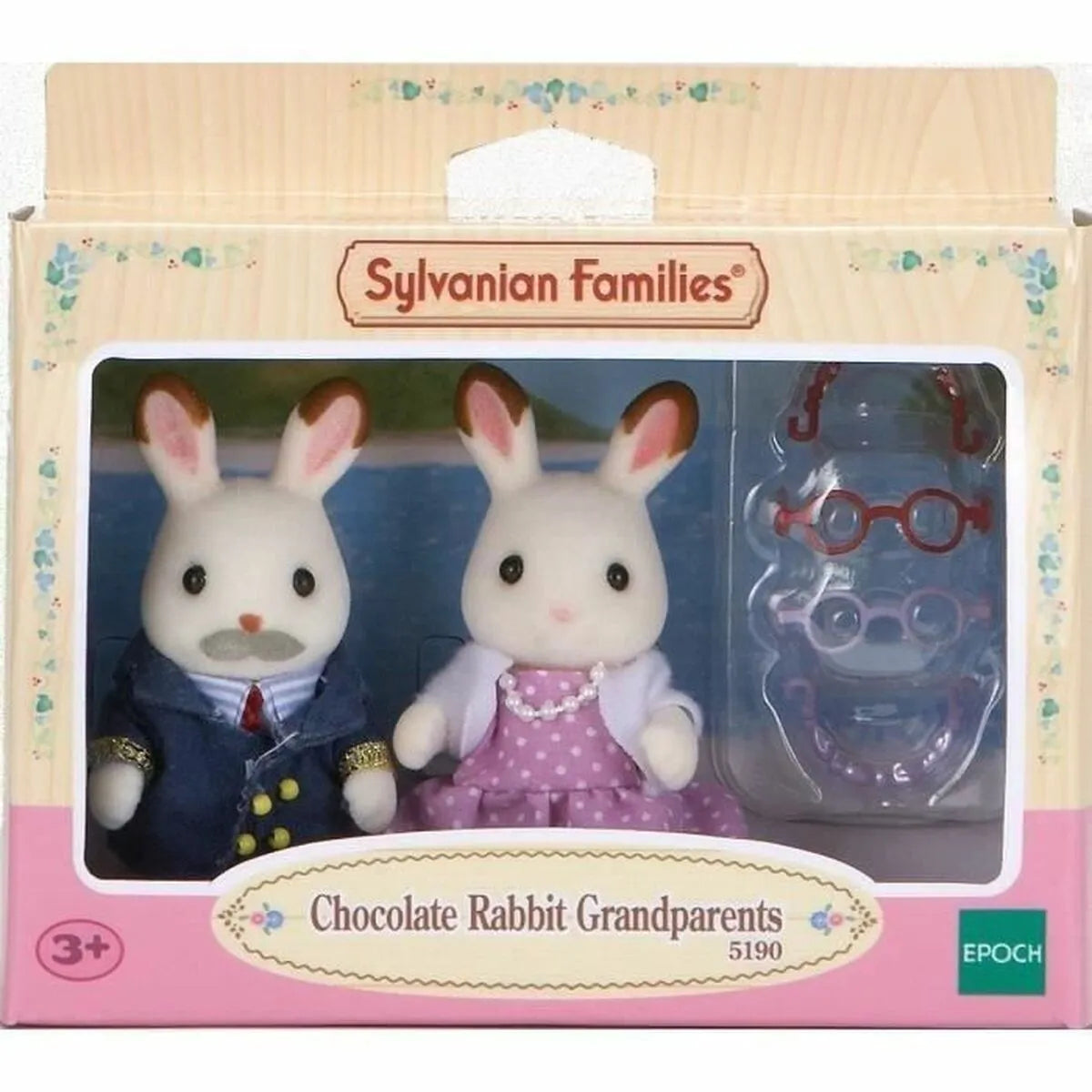 Pohyblivé Figúrky Sylvanian Families 5190 Grandparents Rabbit Chocolate - Bábiky