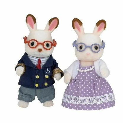 Pohyblivé Figúrky Sylvanian Families 5190 Grandparents Rabbit Chocolate - Bábiky