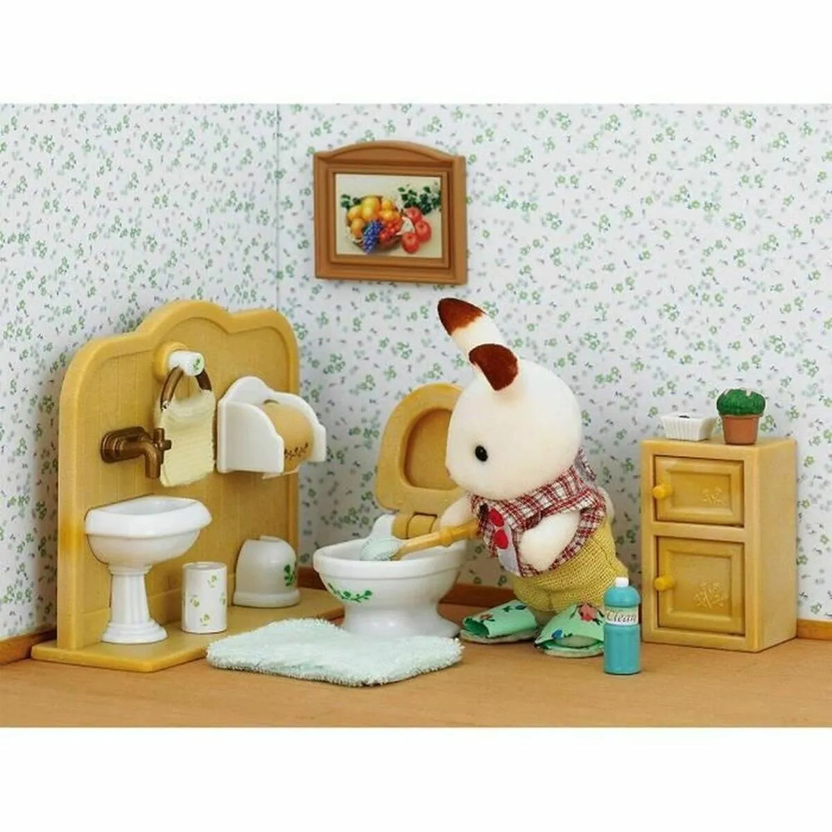 Pohyblivé Figúrky Sylvanian Families Chocolate Rabbit And Toilet Set - Hračky a Hry Bábiky Postavičky