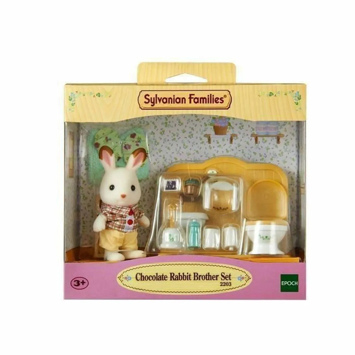 Pohyblivé Figúrky Sylvanian Families Chocolate Rabbit And Toilet Set - Hračky a Hry Bábiky Postavičky