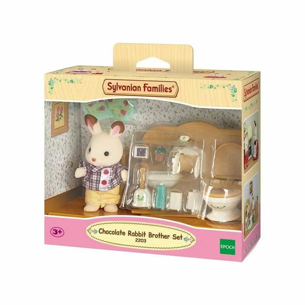 Pohyblivé Figúrky Sylvanian Families Chocolate Rabbit And Toilet Set - Hračky a Hry Bábiky Postavičky