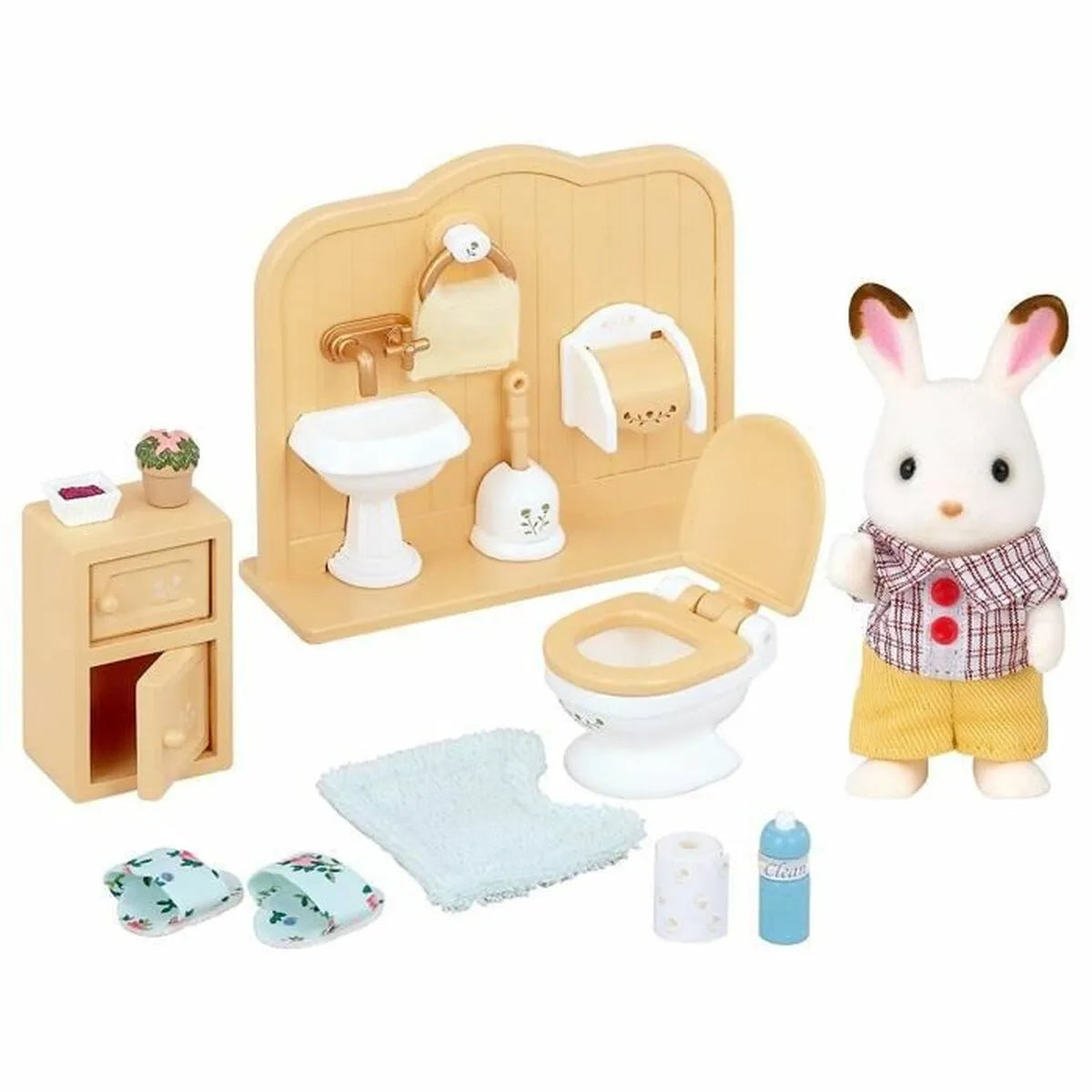 Pohyblivé Figúrky Sylvanian Families Chocolate Rabbit And Toilet Set - Hračky a Hry Bábiky Postavičky