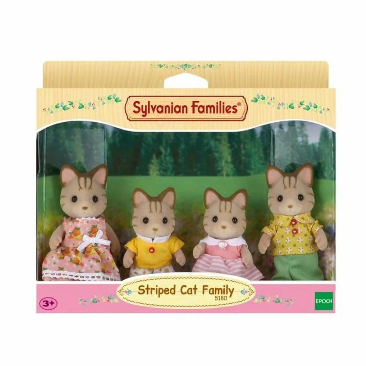 Pohyblivé Figúrky Sylvanian Families Striped Cat Family - Bábiky