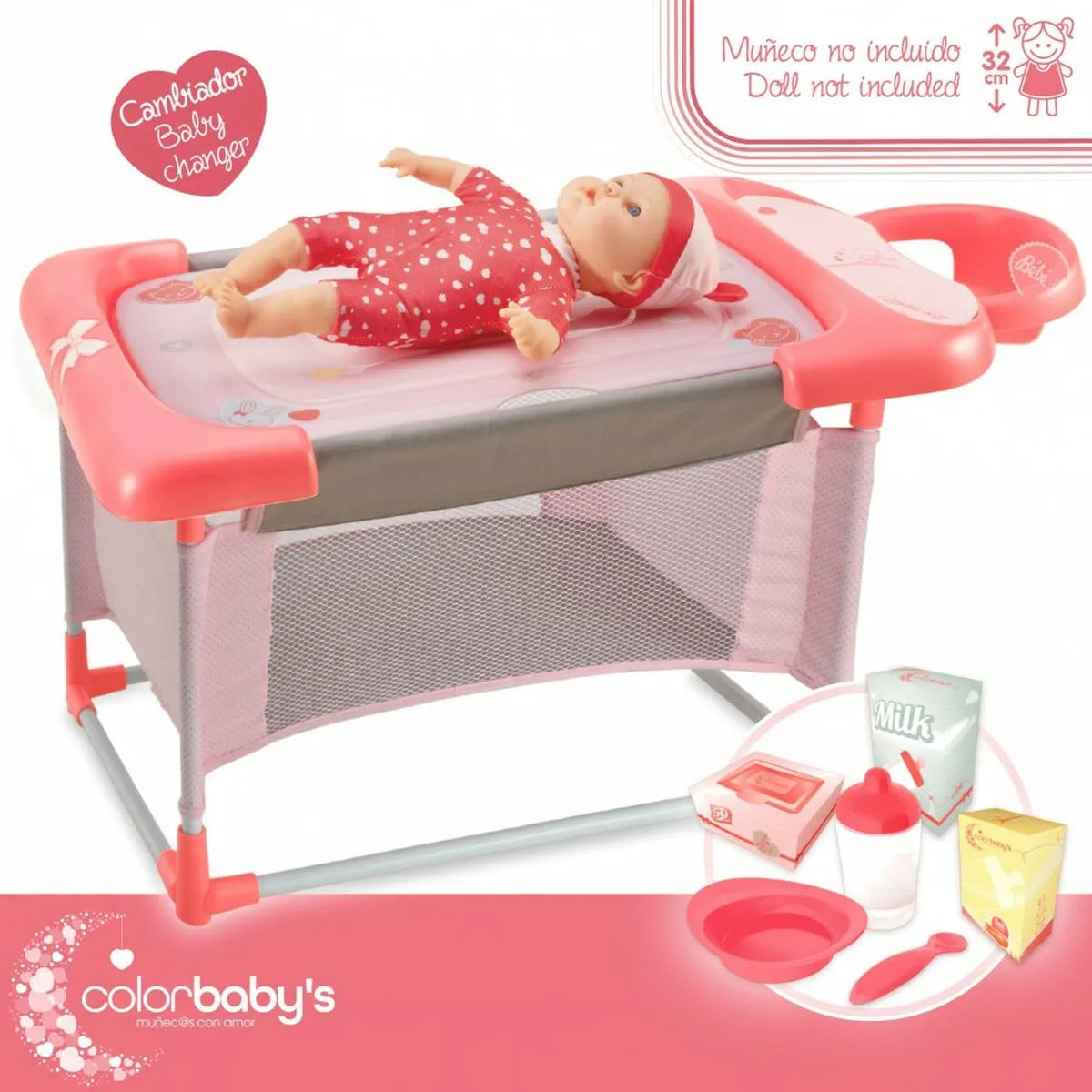 Prebaľovací Pult pre Bábiky Colorbaby 3 v 1 68 x 32,5 34 Cm 2 Kusov - Doplnky