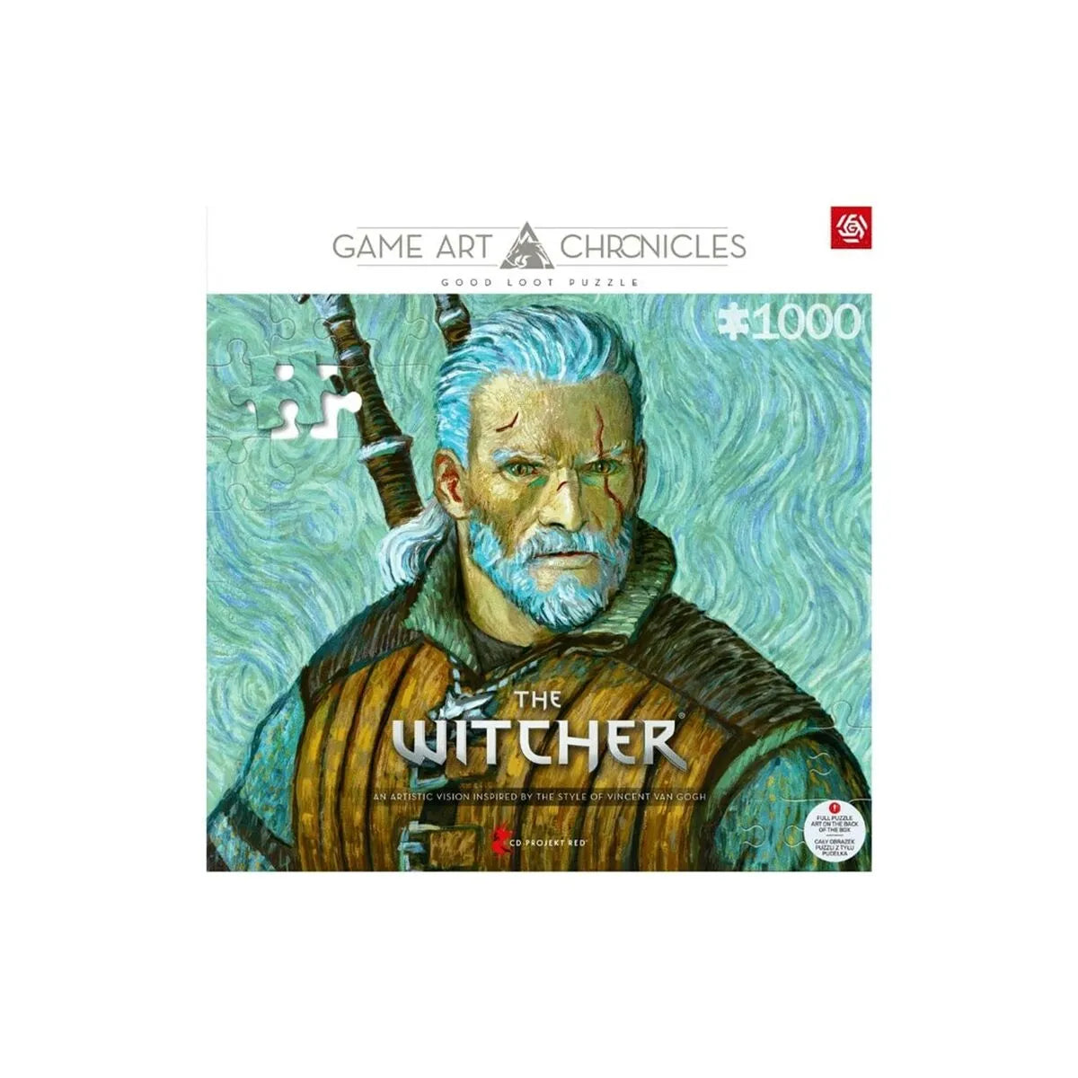 Puzzle Cenega Publishing Zaklínač Geralt a Vincent Van Gogh 1000 Kusov - Hračky Hry Hlavolamy