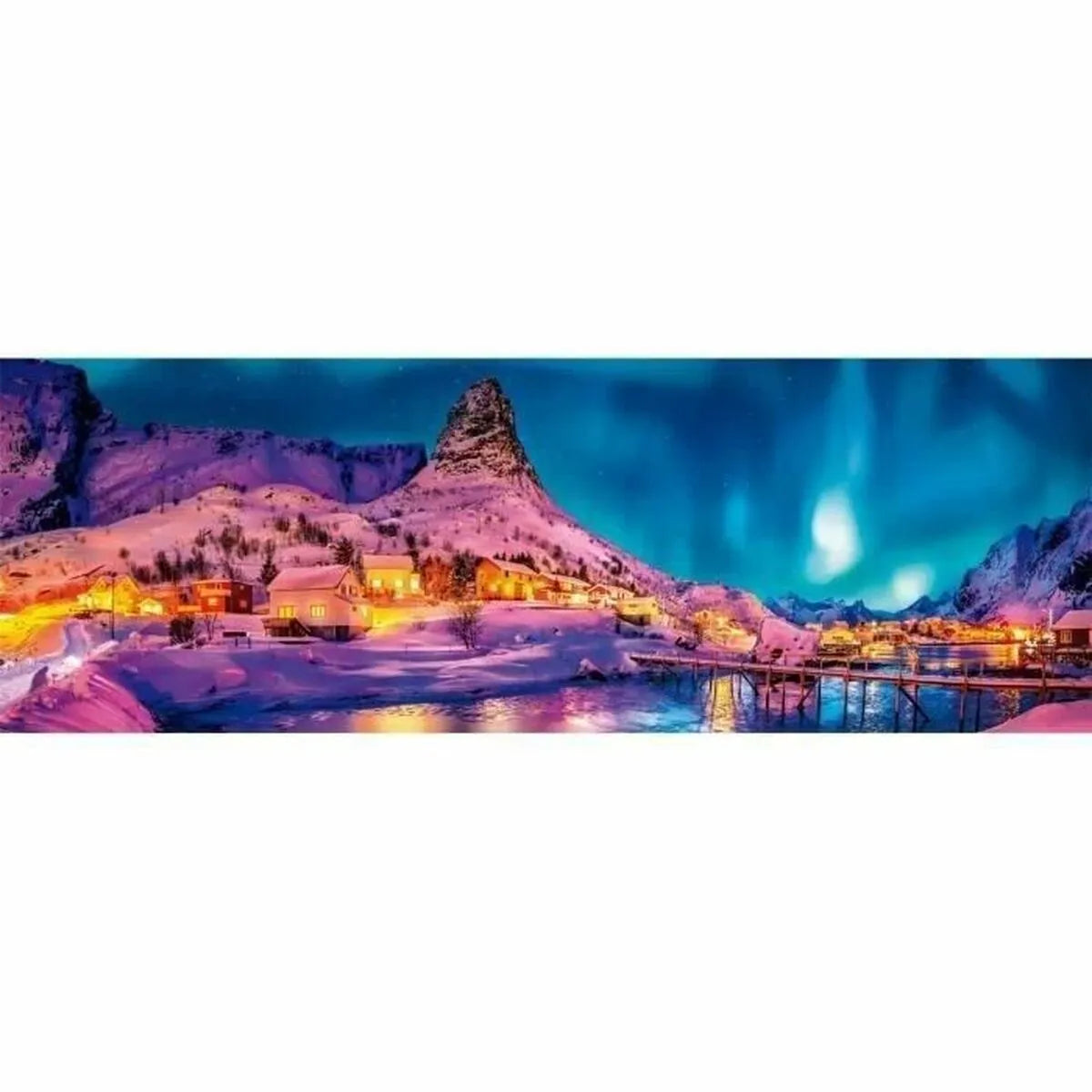 Puzzle Clementoni Panorama: Colourful Night Over Lofoten Island 1000 Kusy - Hračky a Hry Hlavolamy