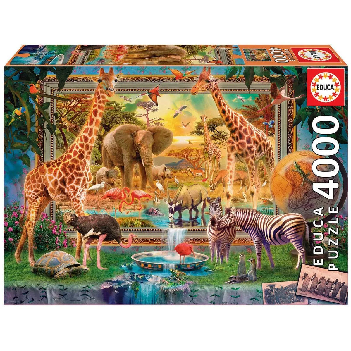 Puzzle Educa 19285 Savana Coming to Life 4000 Kusy