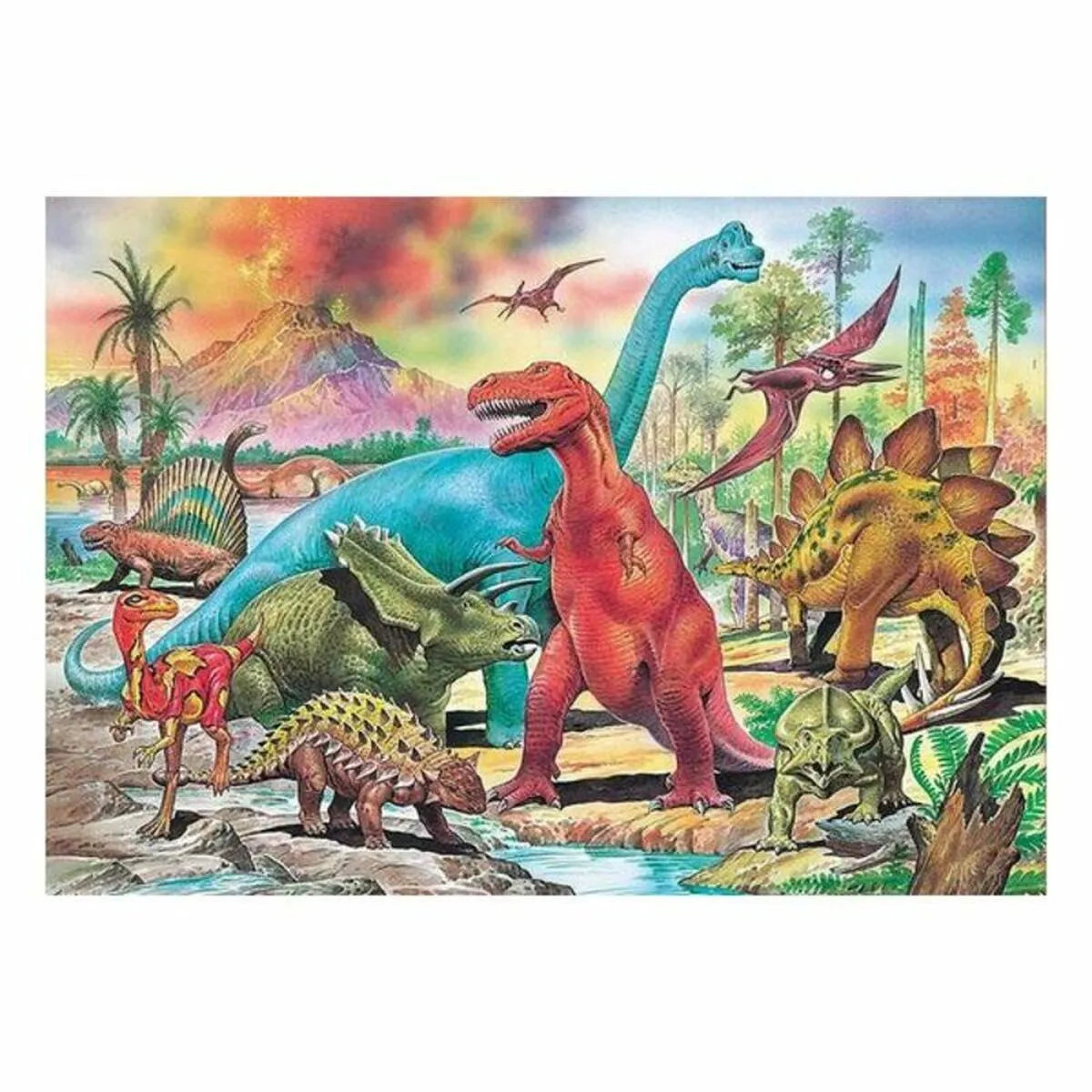 Puzzle Educa Dino (100 Pcs) - Hračky a Hry Hlavolamy