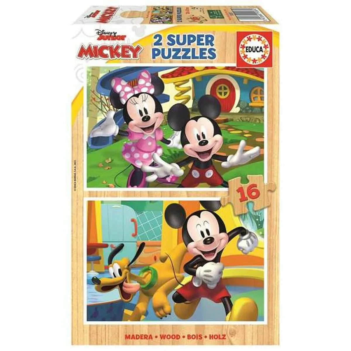 Puzzle Educa Mickey & Minnie (2 x 16 Pcs) - Hračky a Hry Hlavolamy