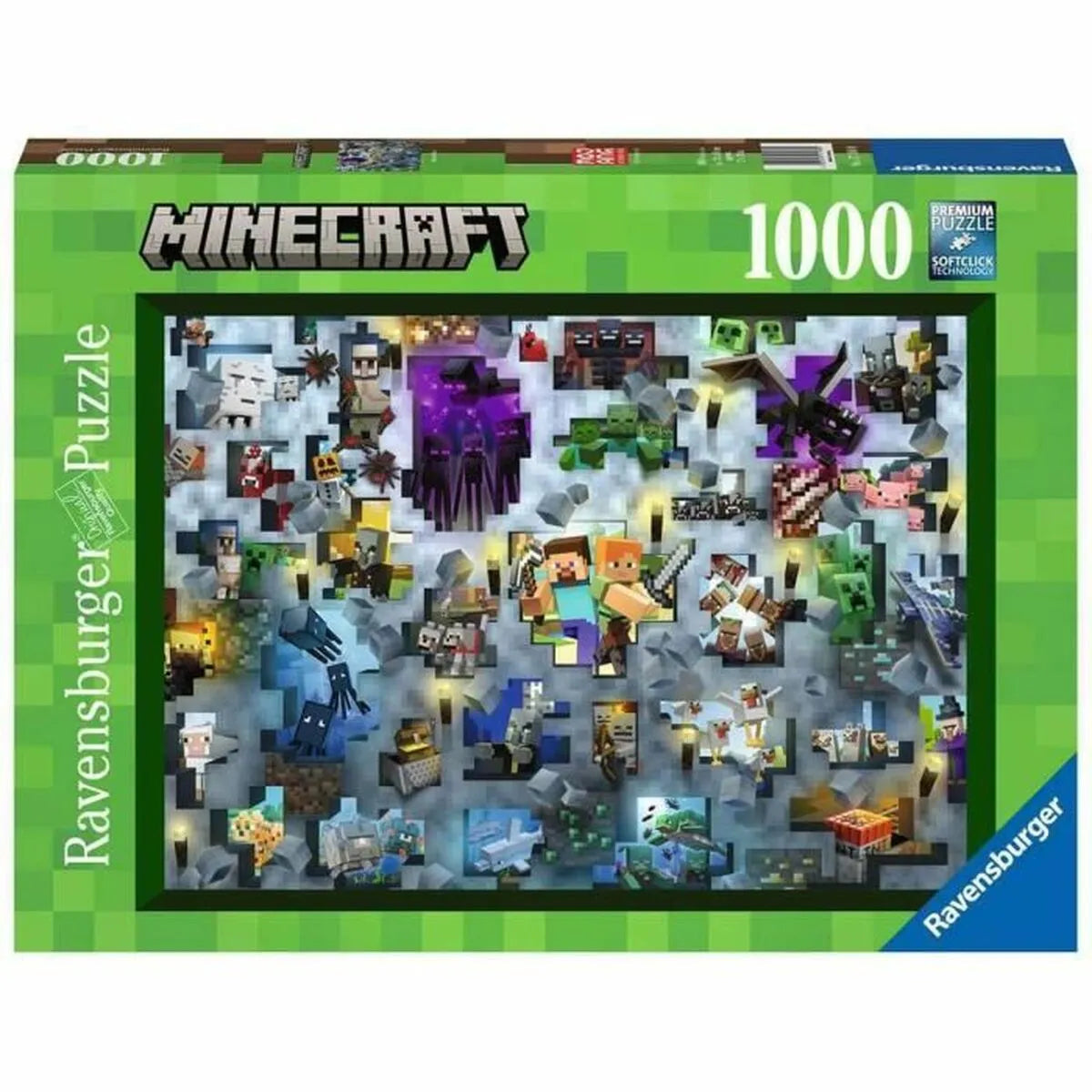 Puzzle Minecraft Mobs 17188 Ravensburger 1000 Kusy - Hračky a Hry Hlavolamy