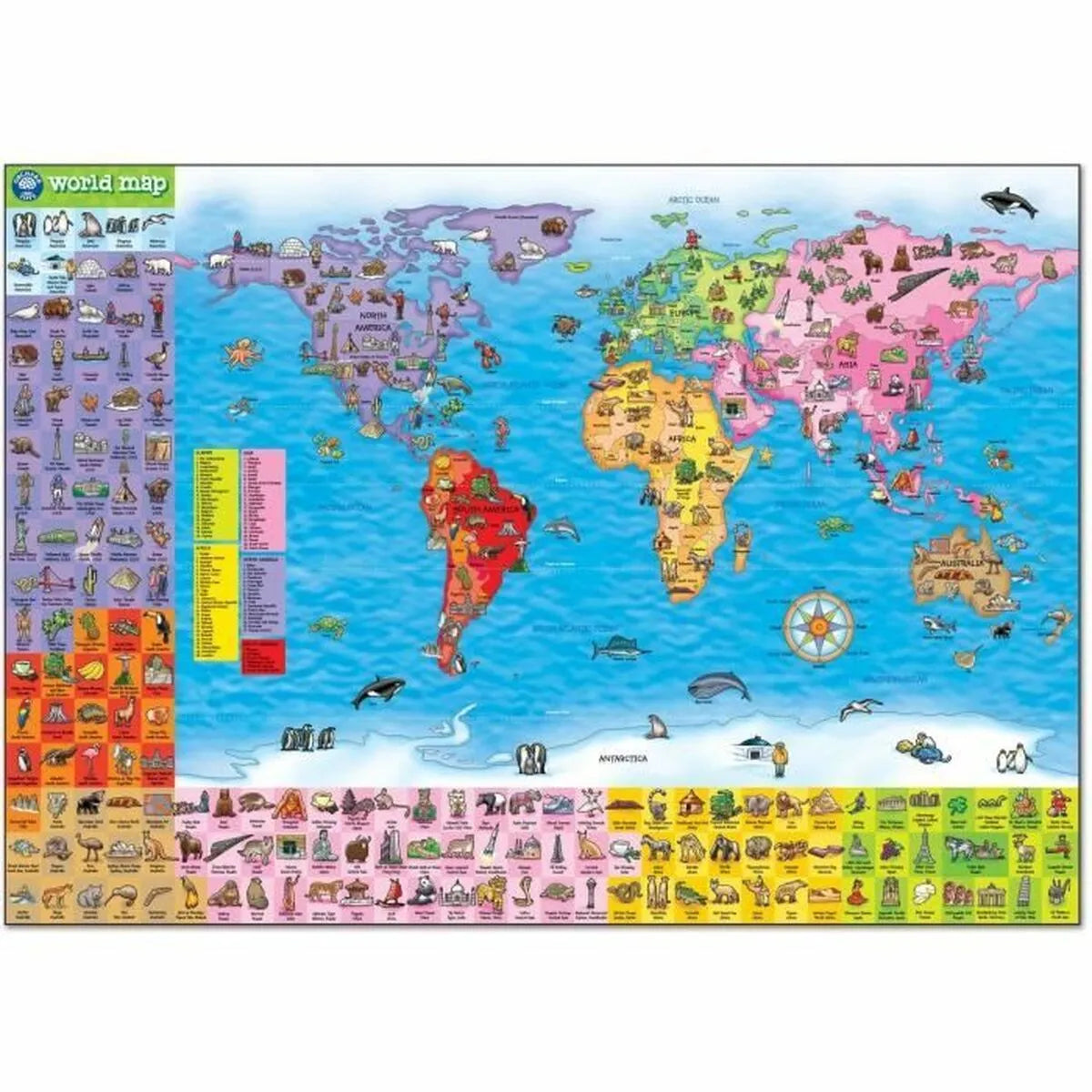 Puzzle Orchard World Map - Hračky a Hry Hlavolamy