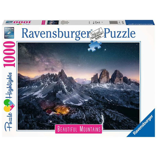 Puzzle Ravensburger 17318 Three Peaks At Lavaredo - Italy 1000 Kusy - Hračky a Hry Hlavolamy