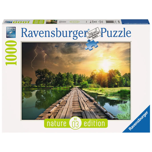 Puzzle Ravensburger 19538 The Wooden Footbridge 1000 Kusy - Hračky a Hry Hlavolamy