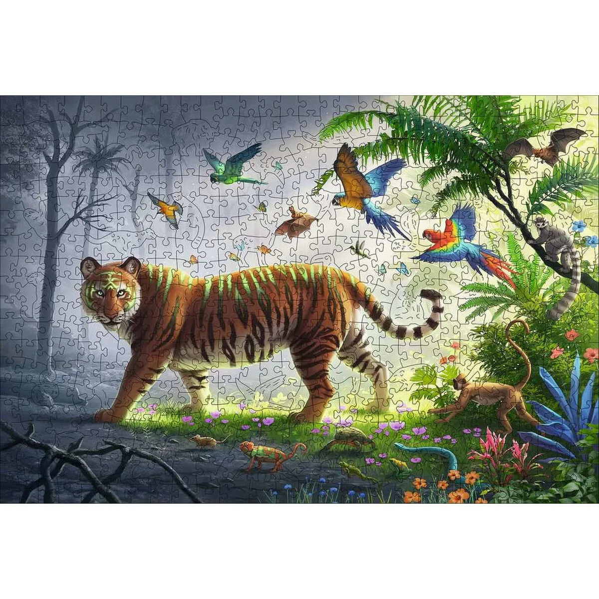 Puzzle Ravensburger Jungle Tiger 00017514 500 Kusy - Hračky a Hry Hlavolamy