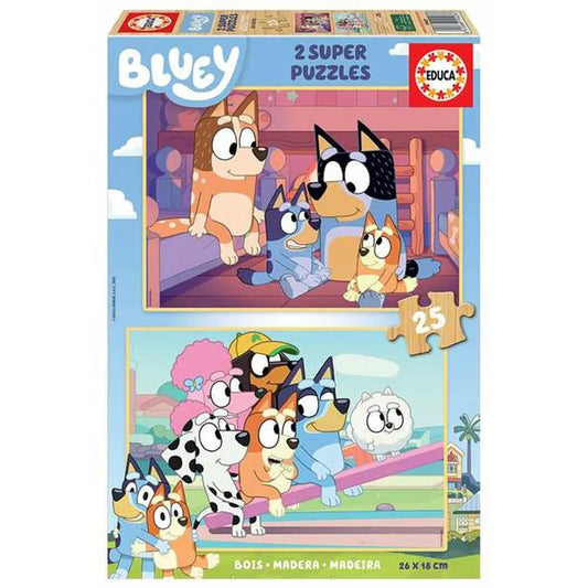 Sada 2 Puzzle Bluey 25 Kusy - Hračky a Hry Puzzle Hlavolamy