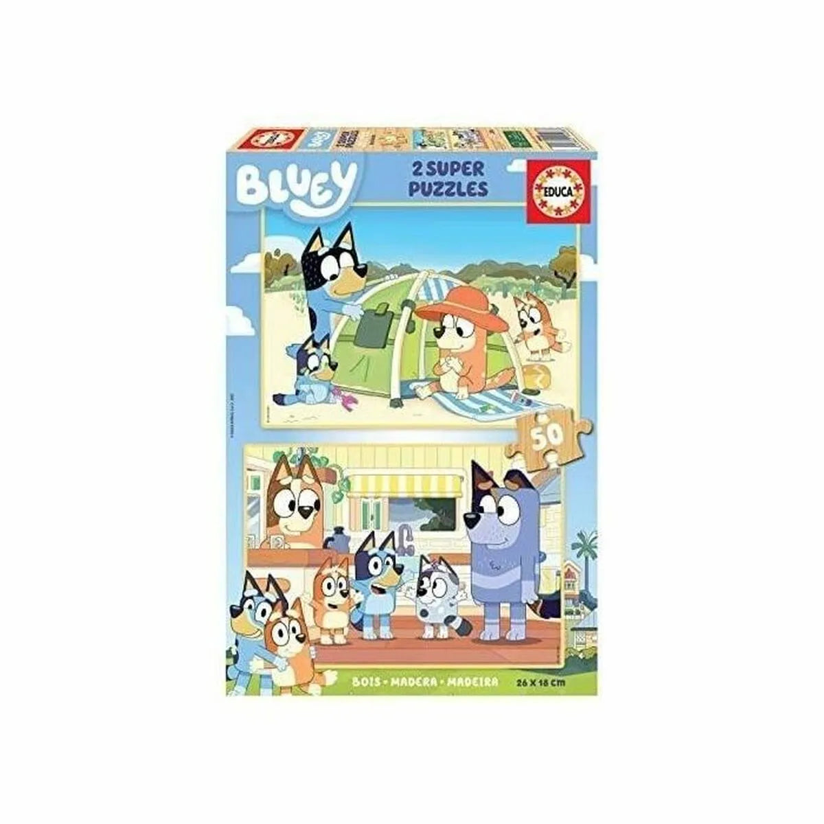 Sada 2 Puzzle Bluey Drevo 50 Kusy - Puzzle