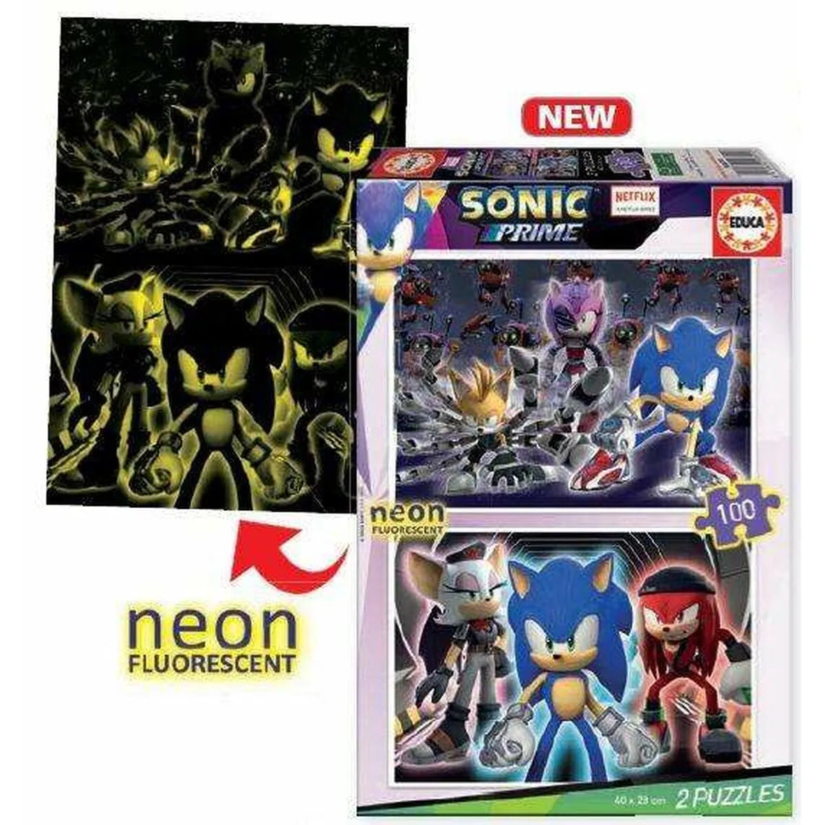 Sada 2 Puzzle Educa Neon Sonic 100 Kusy - Puzzle