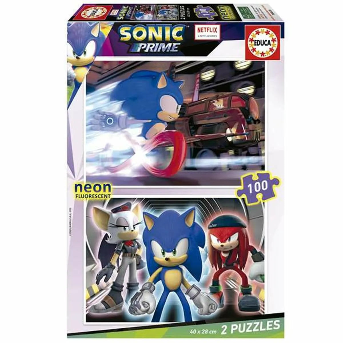 Sada 2 Puzzle Educa Neon Sonic 100 Kusy - Puzzle