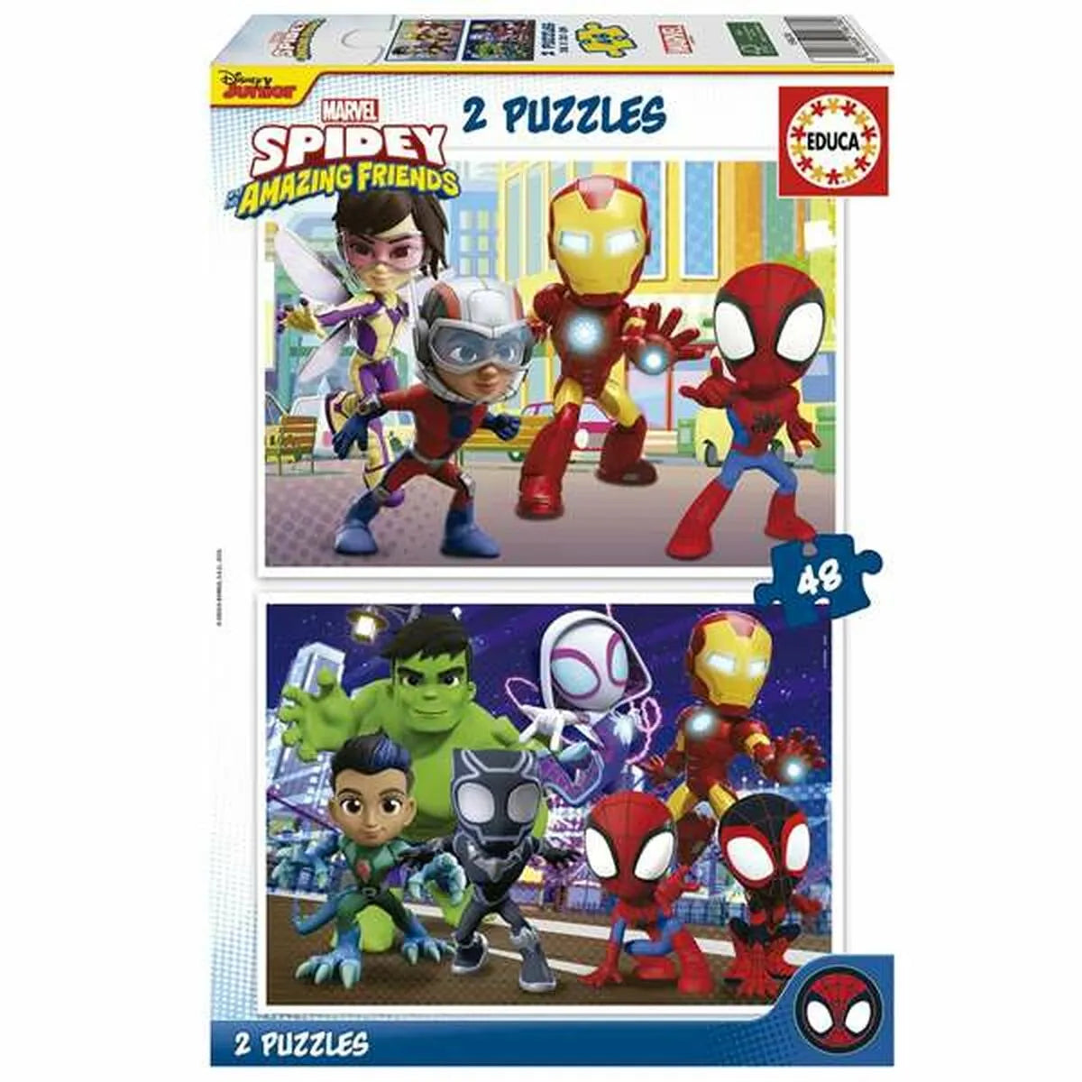 Sada 2 Puzzle Educa Spidey Amazing Friends - Puzzle