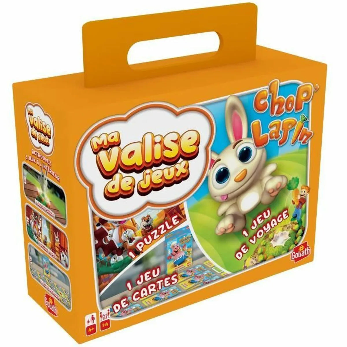 Sada 3 Stolných Hier Goliath Chop Lapin (fr) Plastické - Puzzle