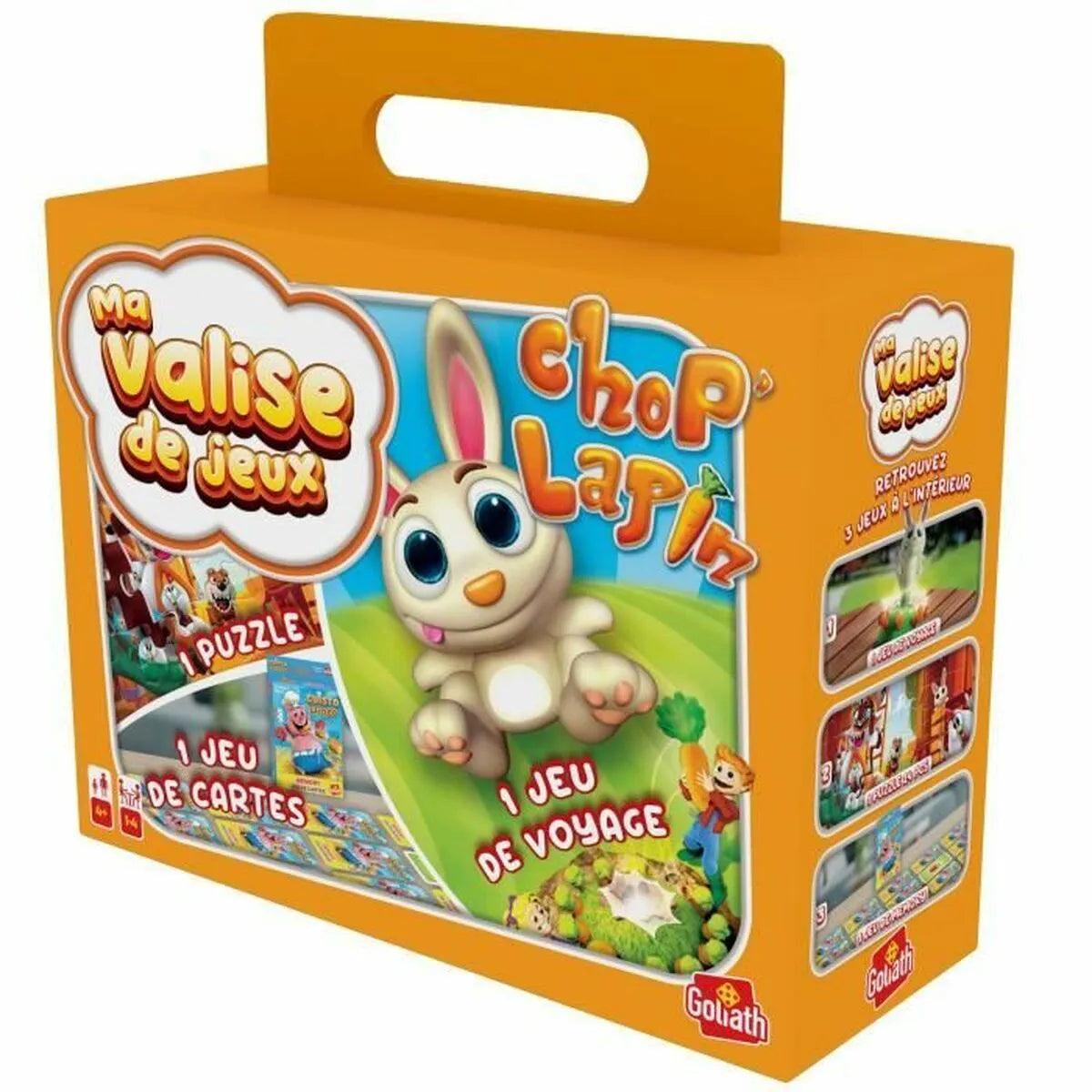 Sada 3 Stolných Hier Goliath Chop Lapin (fr) Plastické - Puzzle