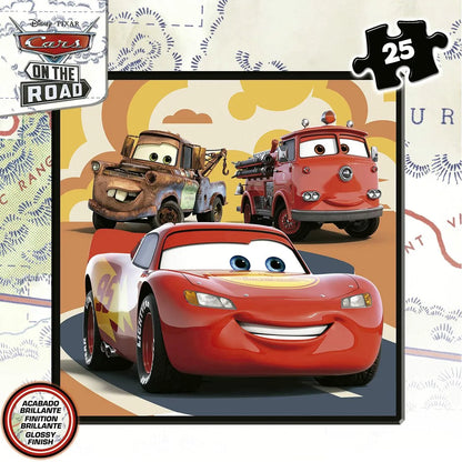 Sada 4 Puzzle Cars on The Road 73 Kusy - Puzzle