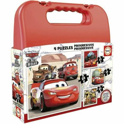 Sada 4 Puzzle Cars on The Road 73 Kusy - Puzzle