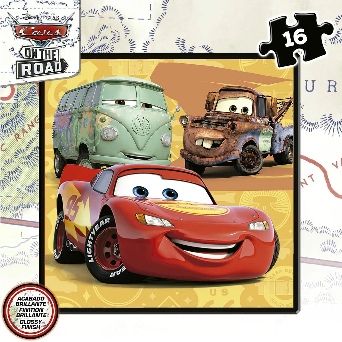 Sada 4 Puzzle Cars on The Road 73 Kusy - Puzzle