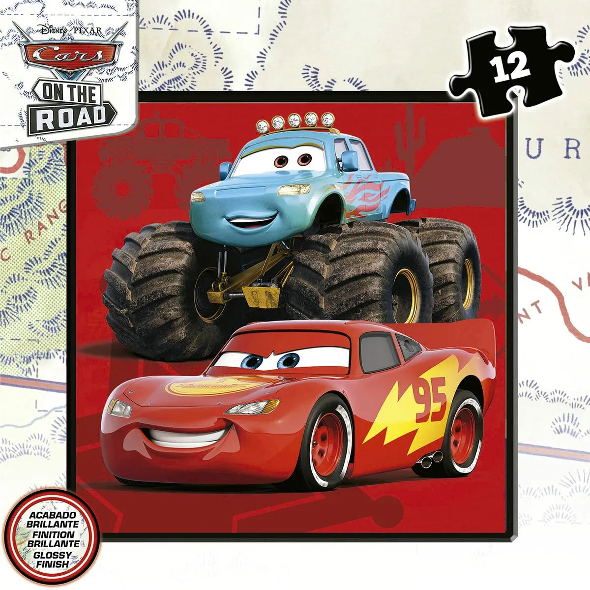 Sada 4 Puzzle Cars on The Road 73 Kusy - Puzzle