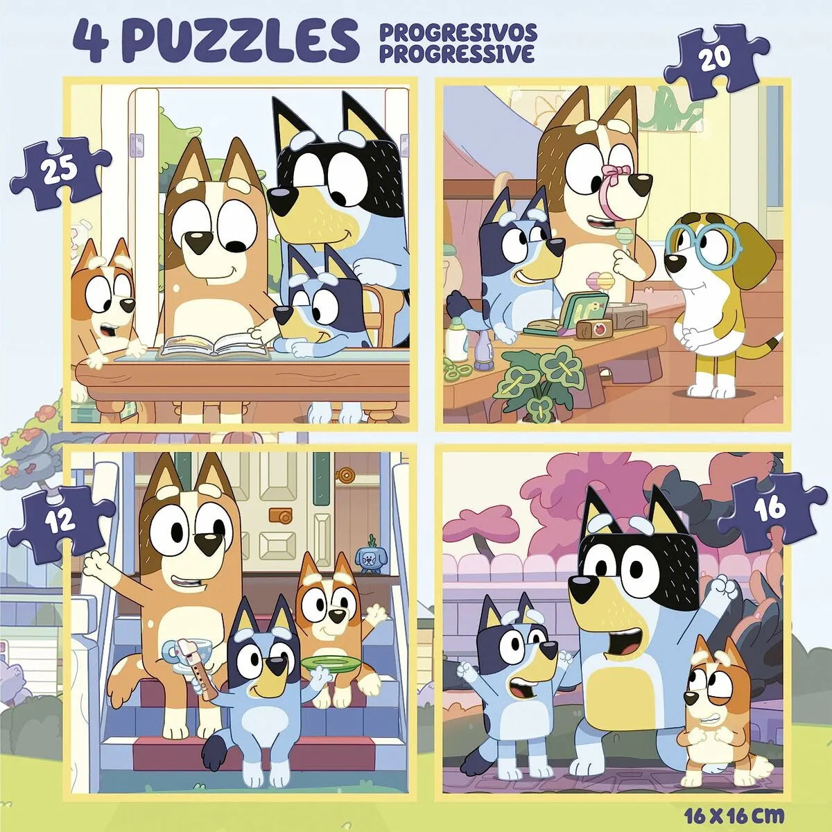 Sada 4 Puzzle Educa Bluey - Puzzle