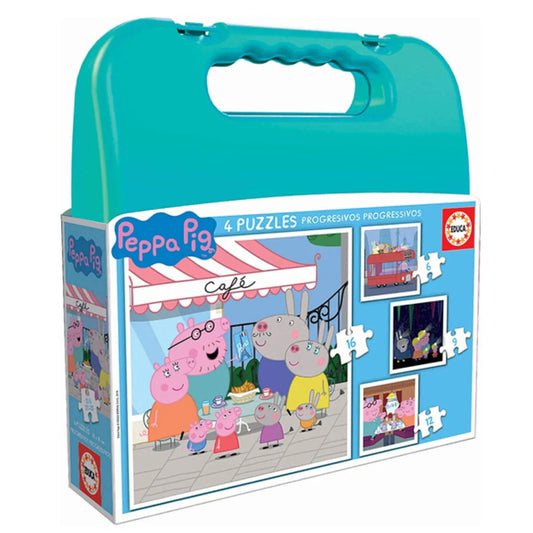 Sada 4 Puzzle Educa Peppa Pig Progressive (6-9-12-16 Pcs) - Puzzle