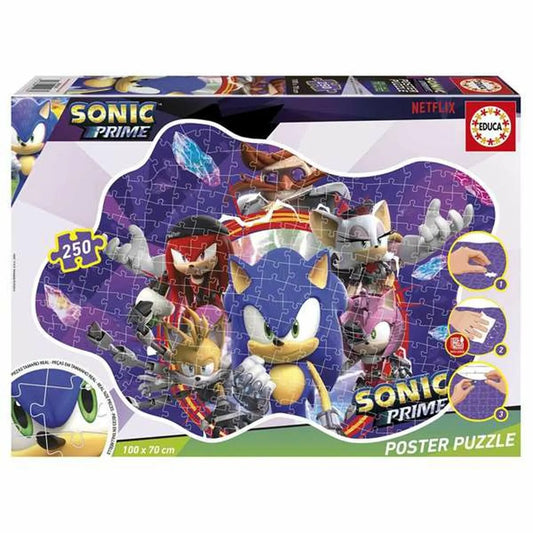 Sada 4 Puzzle Sonic Prime 250 Kusy - Hračky a Hry Puzzle Hlavolamy