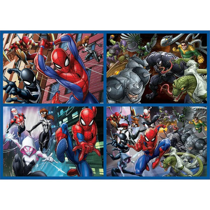 Sada 4 Puzzle Spiderman Educa 18102 380 Kusy - Hračky a Hry Puzzle Hlavolamy - Spider-man