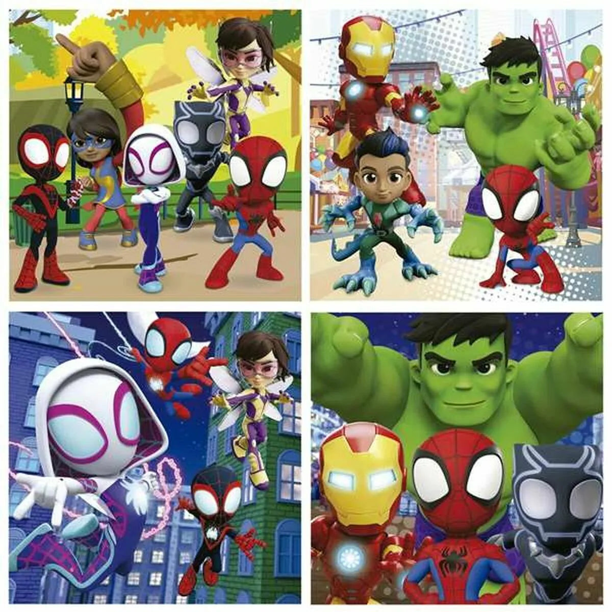 Sada 4 Puzzle Spidey & His Amazing Friends 43 Kusy - Puzzle