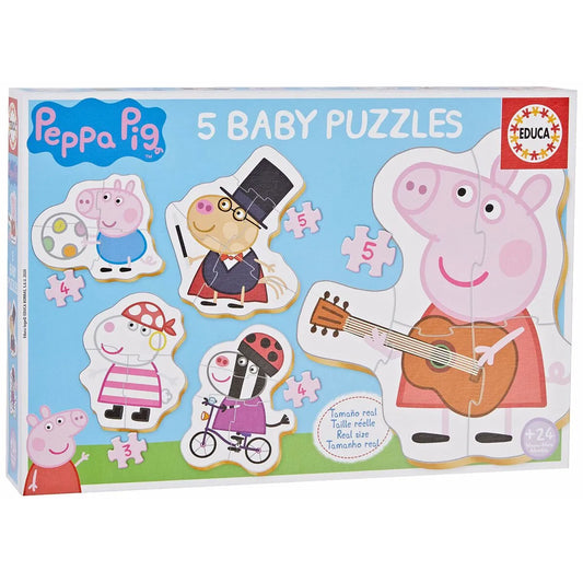 Sada 5 Puzzle Peppa Pig Baby - Hračky a Hry Puzzle Hlavolamy