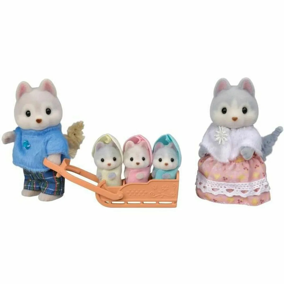 Sada Bábik Sylvanian Families Rodina Huskyovcov - Hračky a Hry Bábiky Postavičky