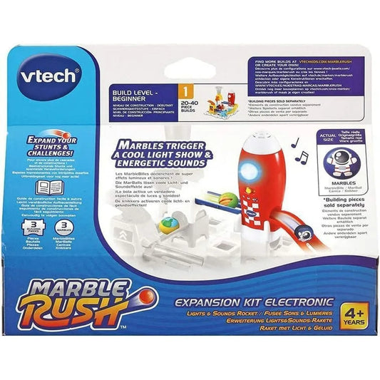 Sada Guličiek Vtech Marble Rush - Expansion Kit Electronic - Raket Okruh Dráha s Rampami 3 Kusy + 4 Rokov - Hračky