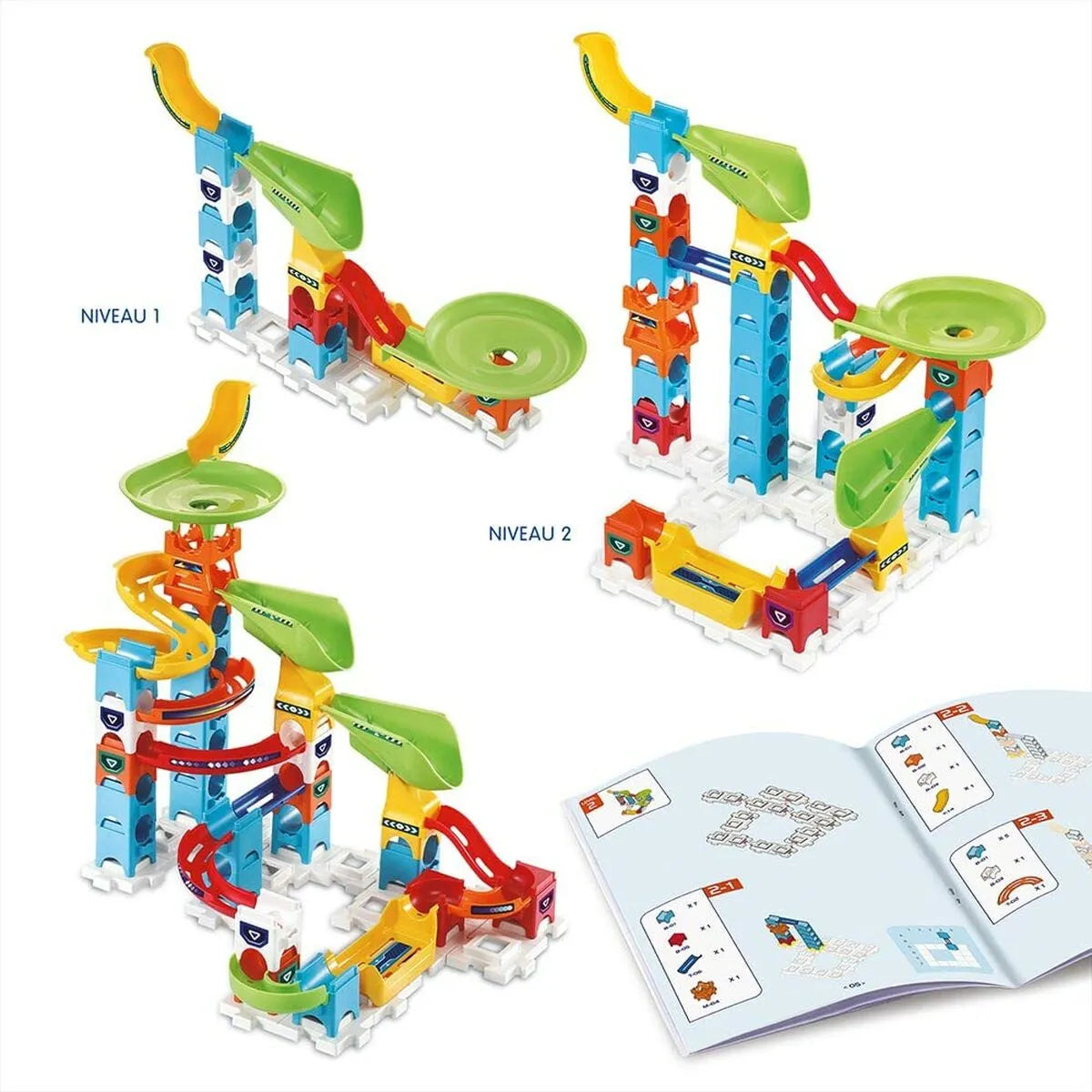 Sada Guličiek Vtech Marble Rush Run - Beginner Set Okruh + 4 Rokov Dráha s Rampami 47 Kusy - Hračky a Hry Učenie