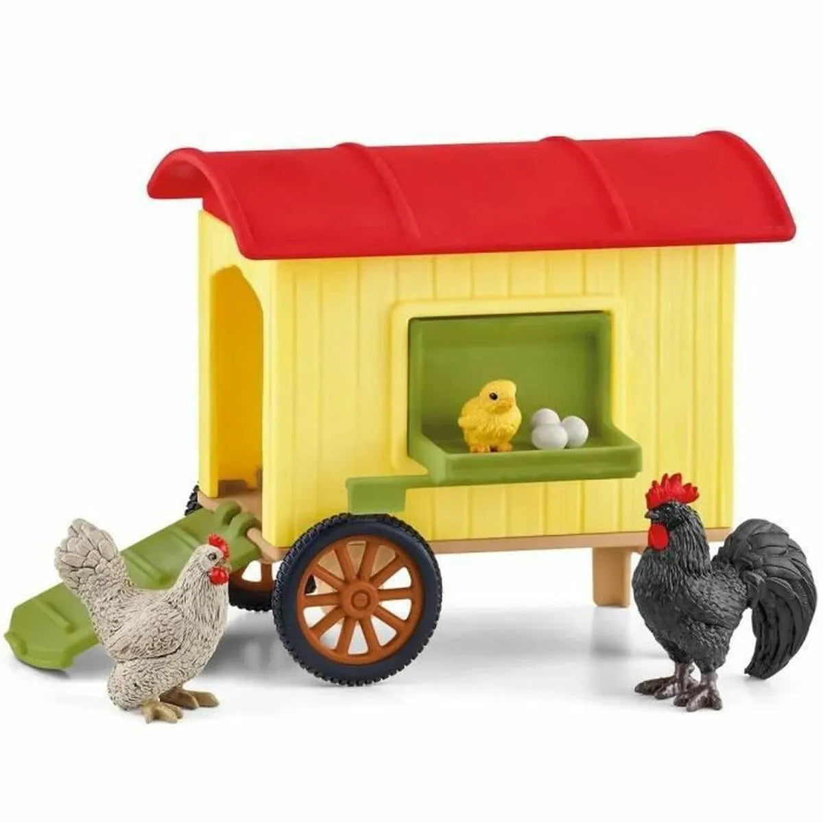 Sada Hračiek Schleich Mobile Chicken Coop Plastické - Figúrky