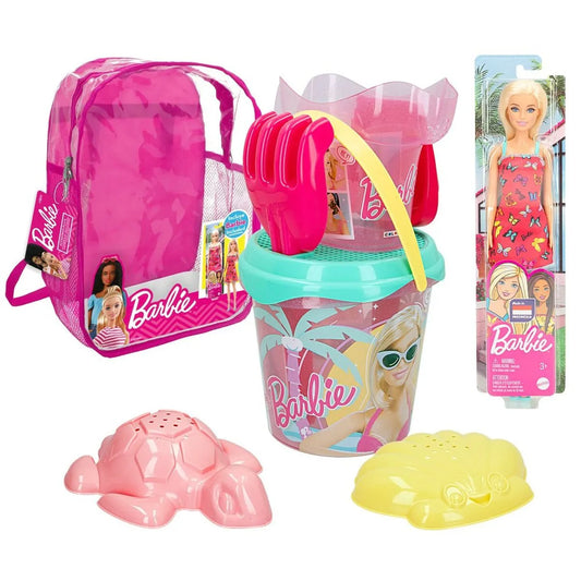 Sada Plážových Hračiek Barbie 8 Kusy 18 x 16 Cm - Hračky a Hry Outdoor športy