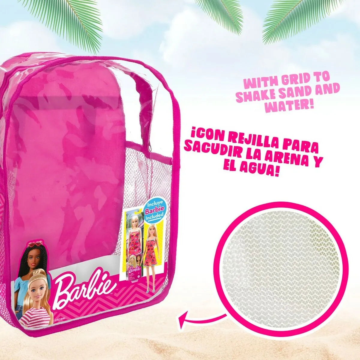 Sada Plážových Hračiek Barbie 8 Kusy 18 x 16 Cm - Hračky a Hry Outdoor športy